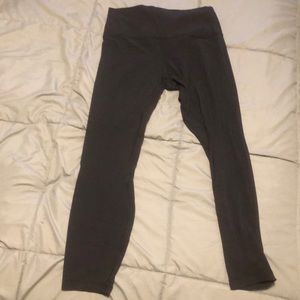 Black cropped lululemon leggings, size 8